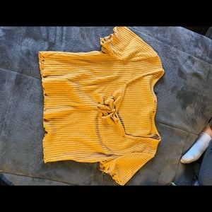 yellow crop top